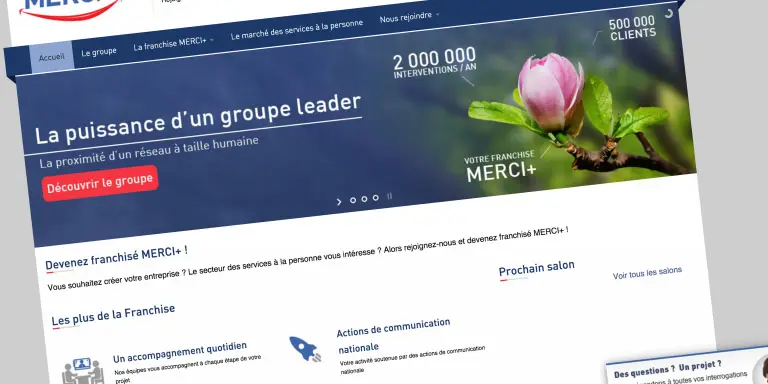 Creation theme wordpress franchise merci plus