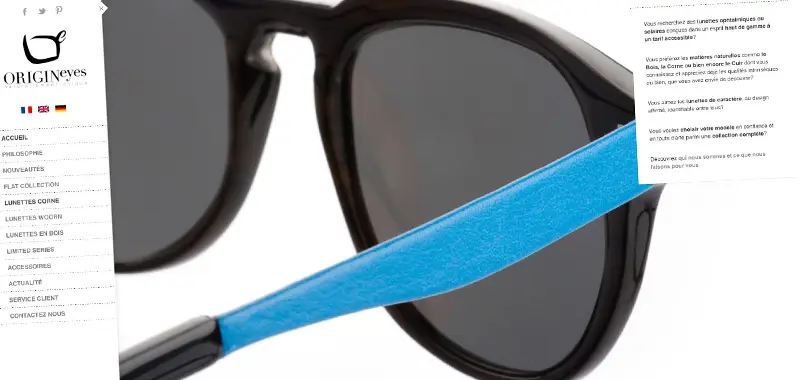 Origineyes créateur de lunettes naturelles