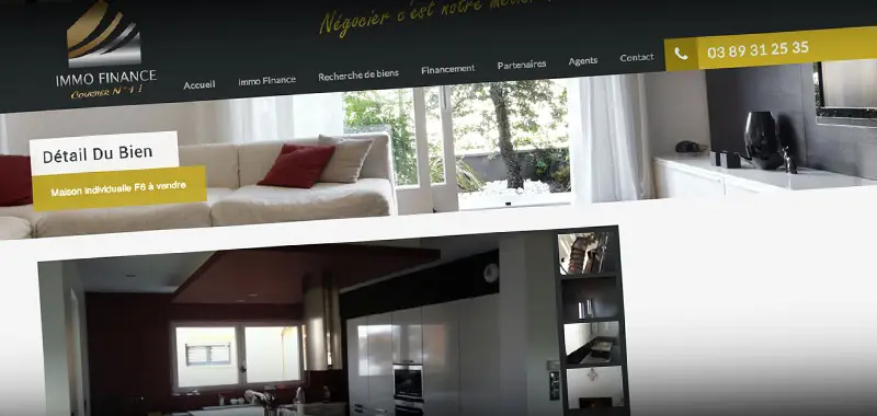 Création de site pour l'agence immo finance
